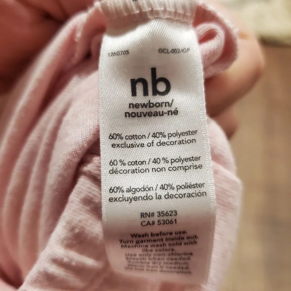 Carter Bunny Sleep Gown Baby Girl Sleeper Sleep Sack Cotton Pastel Pink White NB